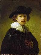 REMBRANDT Harmenszoon van Rijn Self-portrait with hat France oil painting artist